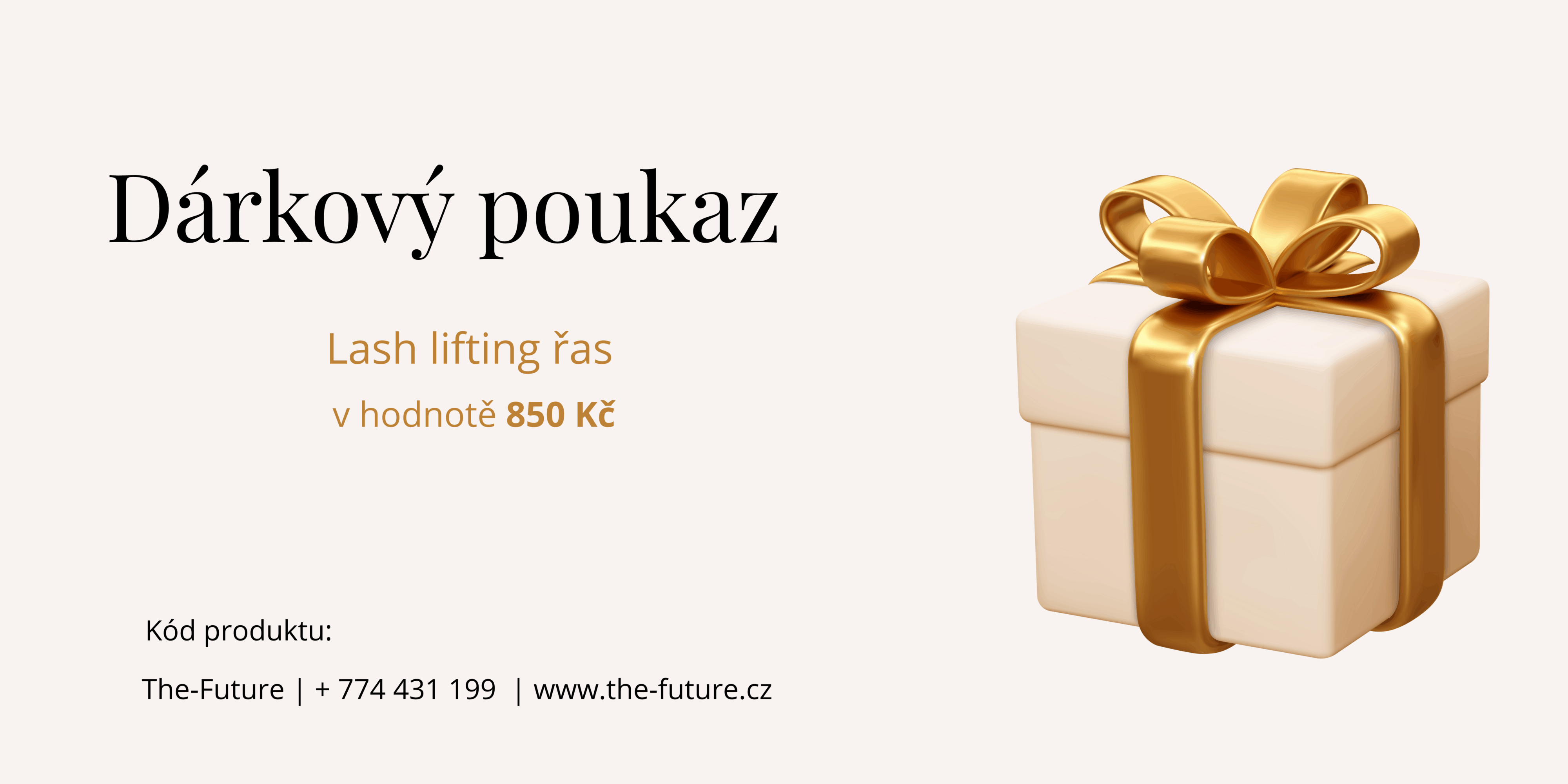 Dárkový poukaz laminace obočí